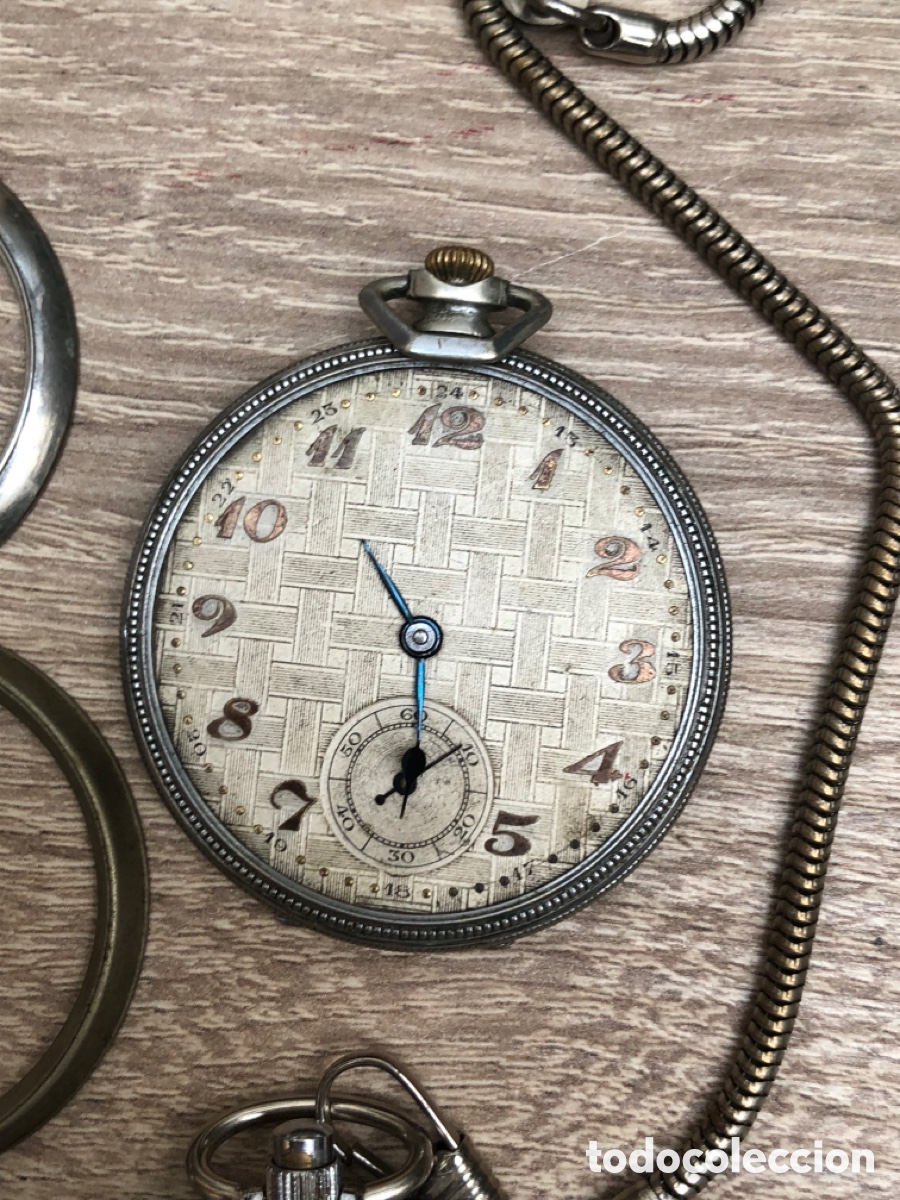 Relojes de bolsillo: Lote relojes bolsillo , biseles y tapas - Foto 2