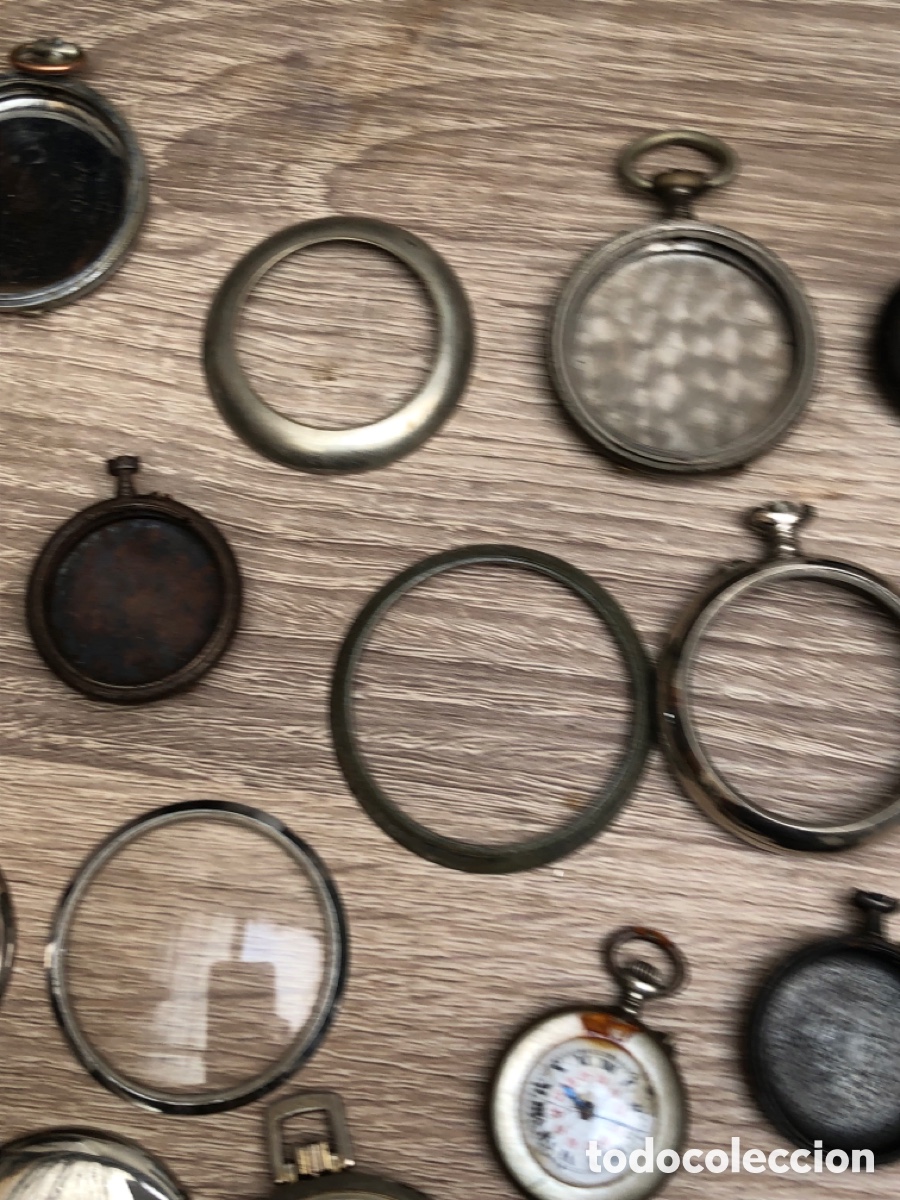 Relojes de bolsillo: Lote relojes bolsillo , biseles y tapas - Foto 14