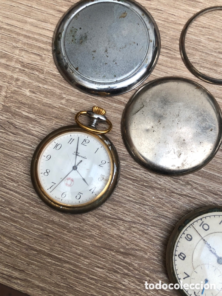 Relojes de bolsillo: Lote relojes bolsillo , biseles y tapas - Foto 16