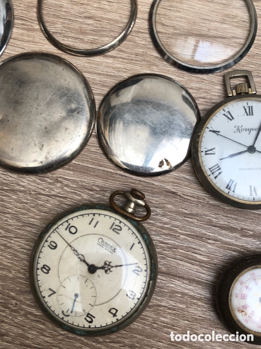 Relojes de bolsillo: Lote relojes bolsillo , biseles y tapas - Foto 17