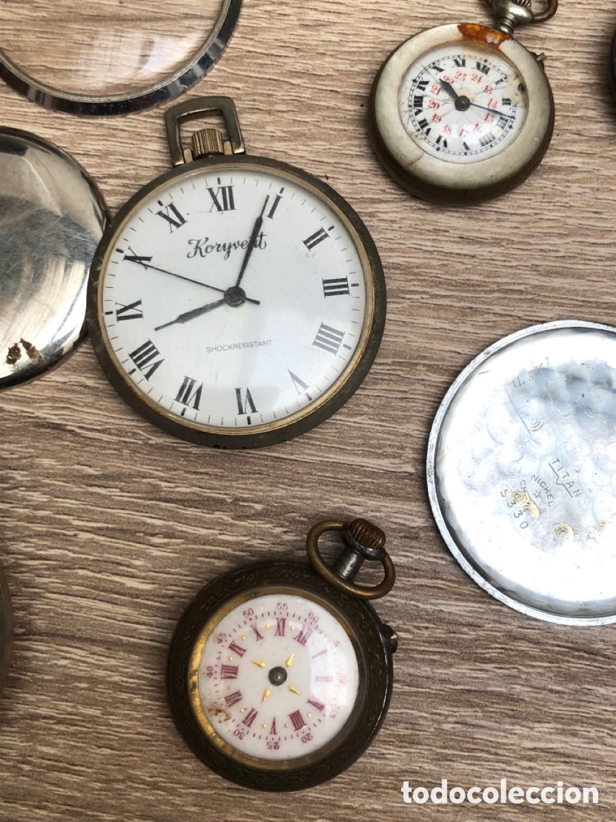 Relojes de bolsillo: Lote relojes bolsillo , biseles y tapas - Foto 19