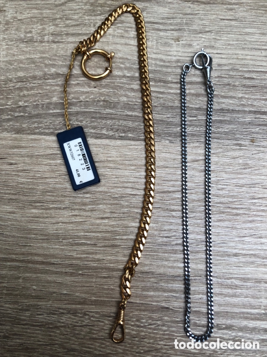 Relojes de bolsillo: 2 leontinas a estrenar solo una marca 42 euros