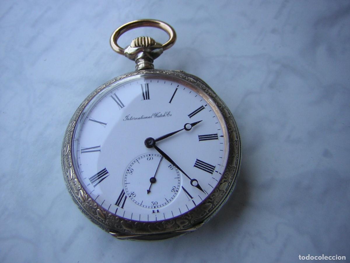 Relojes de bolsillo: RELOJ DE BOLSILLO INTERNATIONAL WATCH C&ordm; PLATA Y ORO A&Ntilde;O 1897