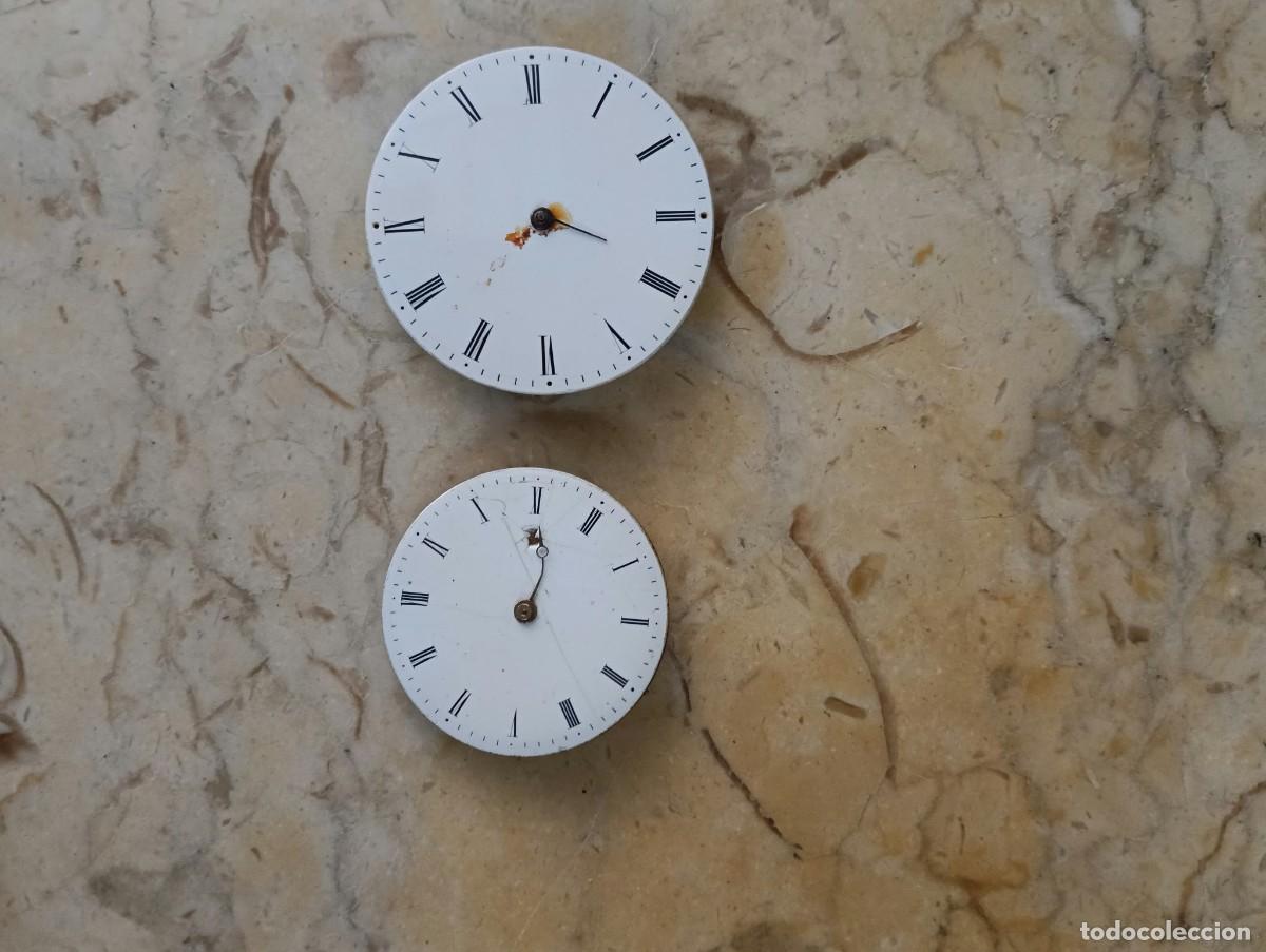 Relojes de bolsillo: Dos mecanismos de reloj de bolsillo siglo XIX