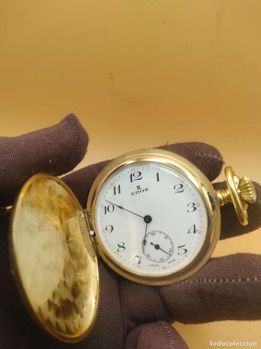 Relojes de bolsillo: Excepcional Reloj de Bolsillo Edox Savonnette