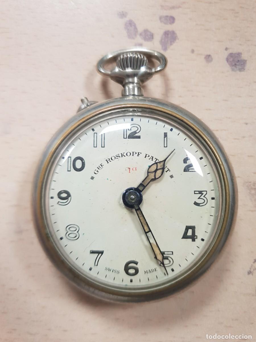 Relojes de bolsillo: Reloj de bolsillo roskopf patent en estado de marcha