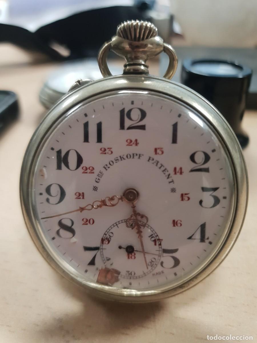 Relojes de bolsillo: Reloj de bolsillo roskopf patent a revisar