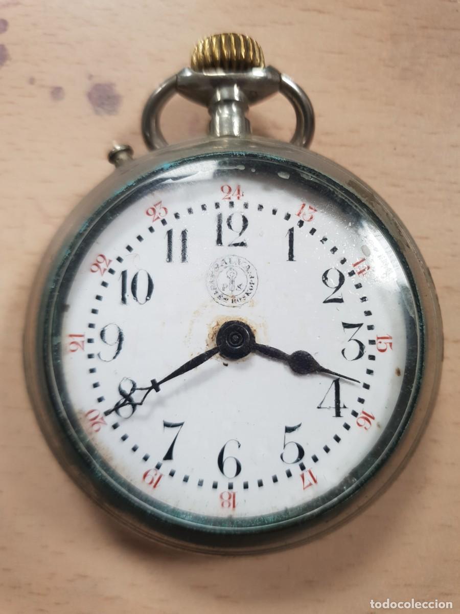 Relojes de bolsillo: Reloj de bolsillo SALVA B.S.G.D.G. en estado de marcha