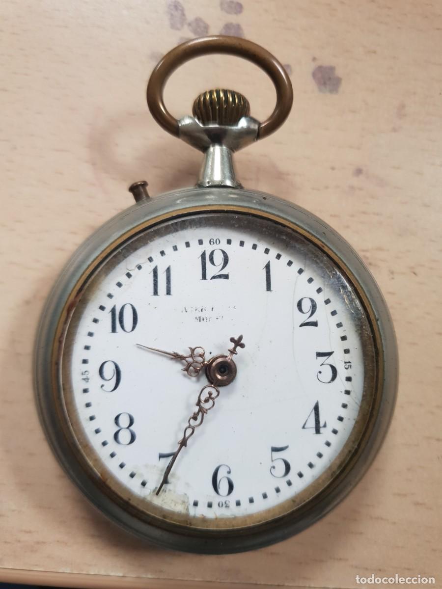 Relojes de bolsillo: Reloj de bolsillo marca ilegible maquinaria brevet funcionando