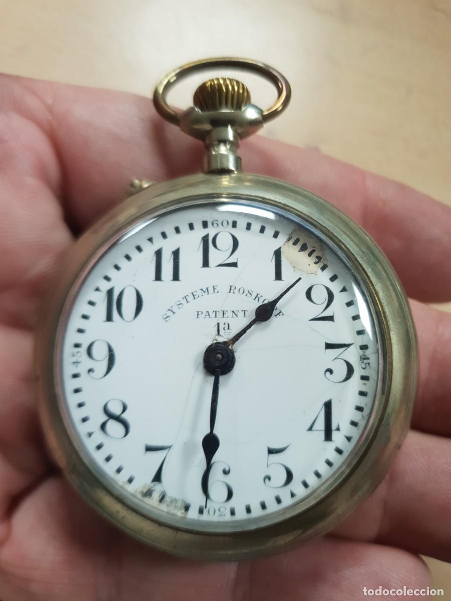 Relojes de bolsillo: Reloj de bolsillo roskopf patent arranca y al rato se para
