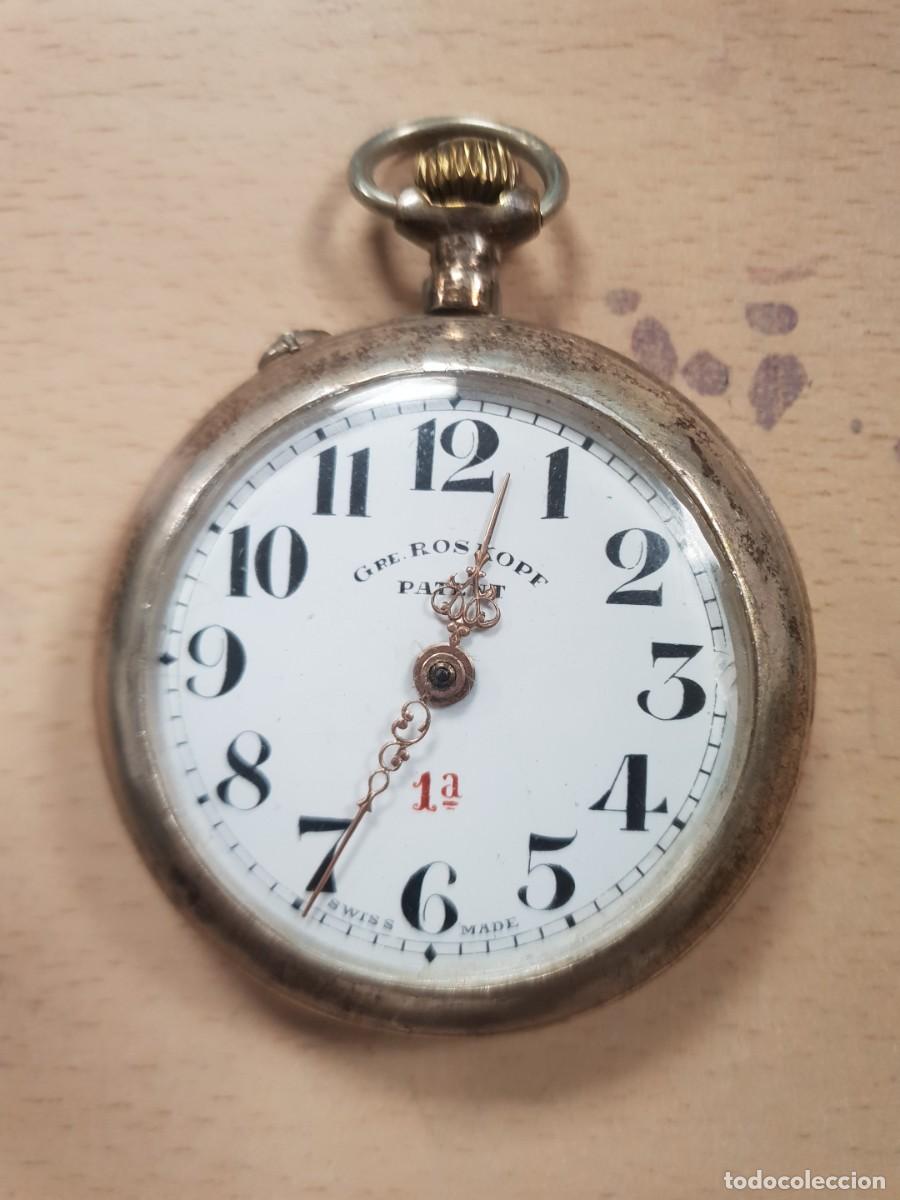 Relojes de bolsillo: Reloj de bolsillo roskopf patent 1a en estado de marcha