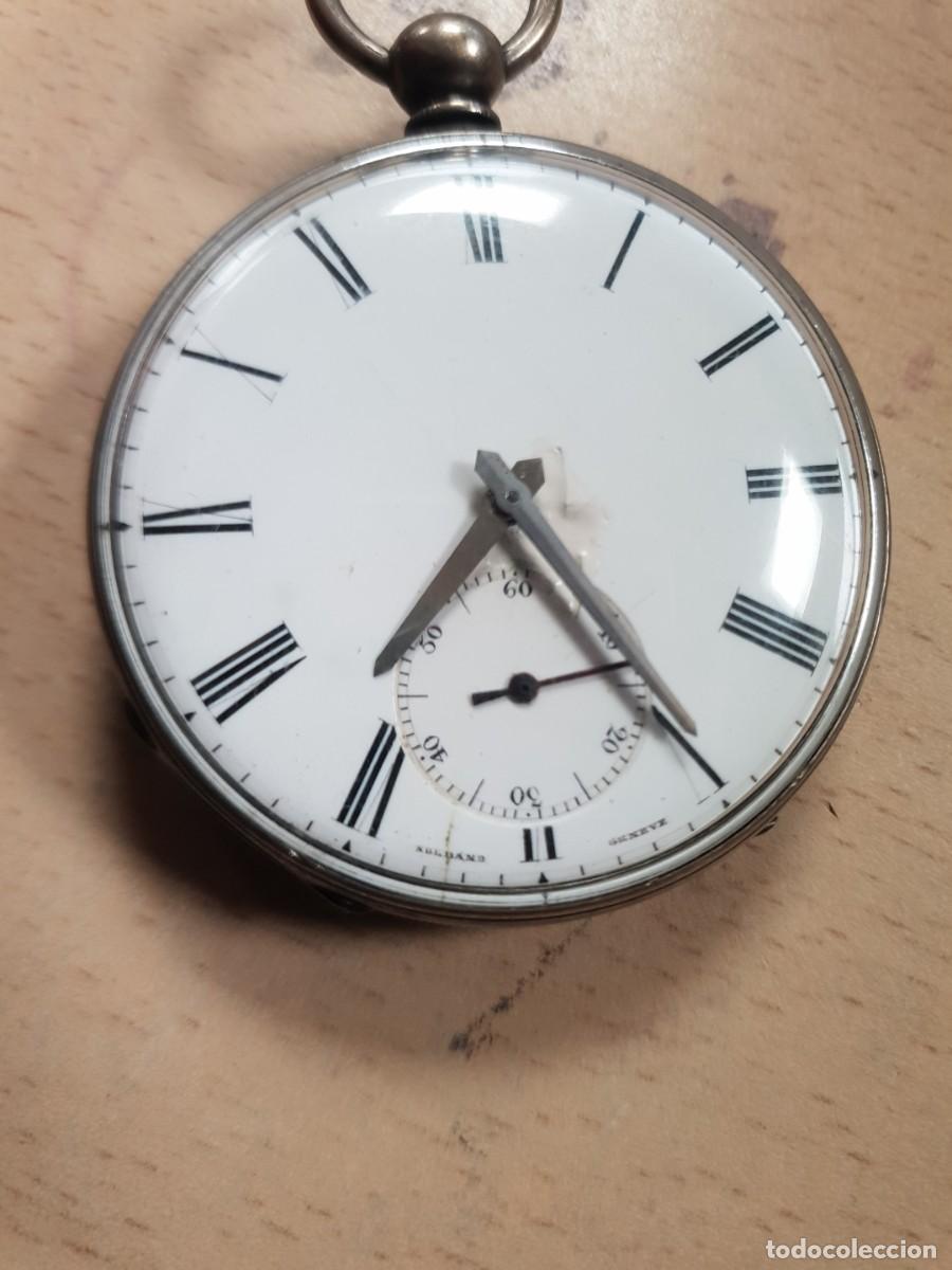 Relojes de bolsillo: Reloj de bolsillo plata fabricante jas voak necesita repaso