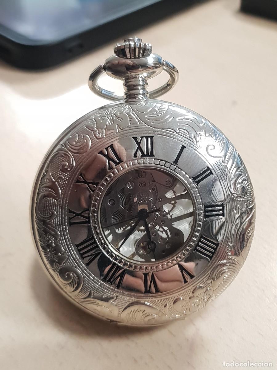Relojes de bolsillo: Reloj de bolsillo carga manual PONTINA tipo cazador funcionando