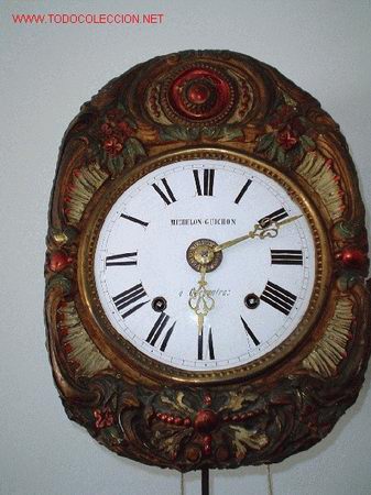 Relojes de pared: RELOJ DE PAREZ XIX MOREZ MOVIMIENTO. - Foto 1