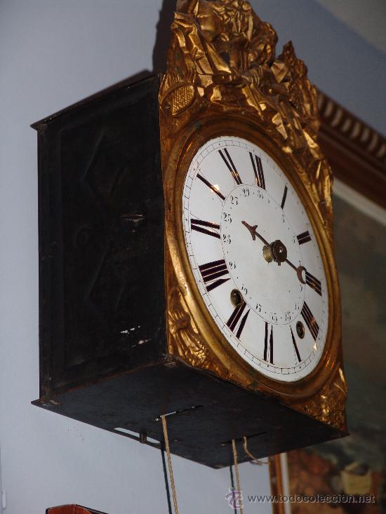 Relojes de pared: ANTIGUO RELOJ DE PARED ESTILO MOREZ - Foto 3