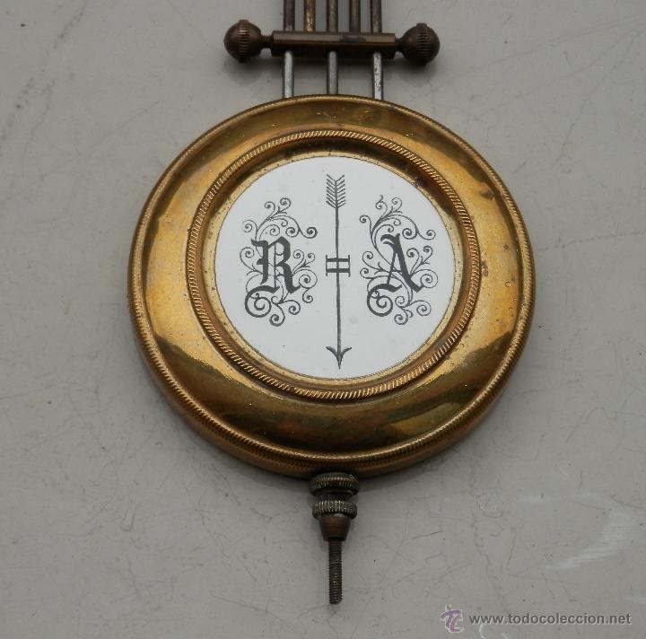 Relojes de pared: P&eacute;ndulo antiguo reloj de pared G. B. - Foto 4