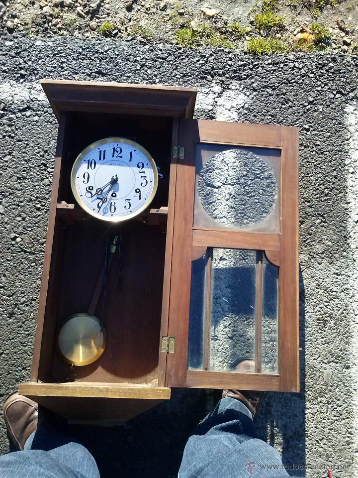 Relojes de pared: ANTIGUO RELOJ DE PARED DE MADERA. CARRILLON - Foto 8