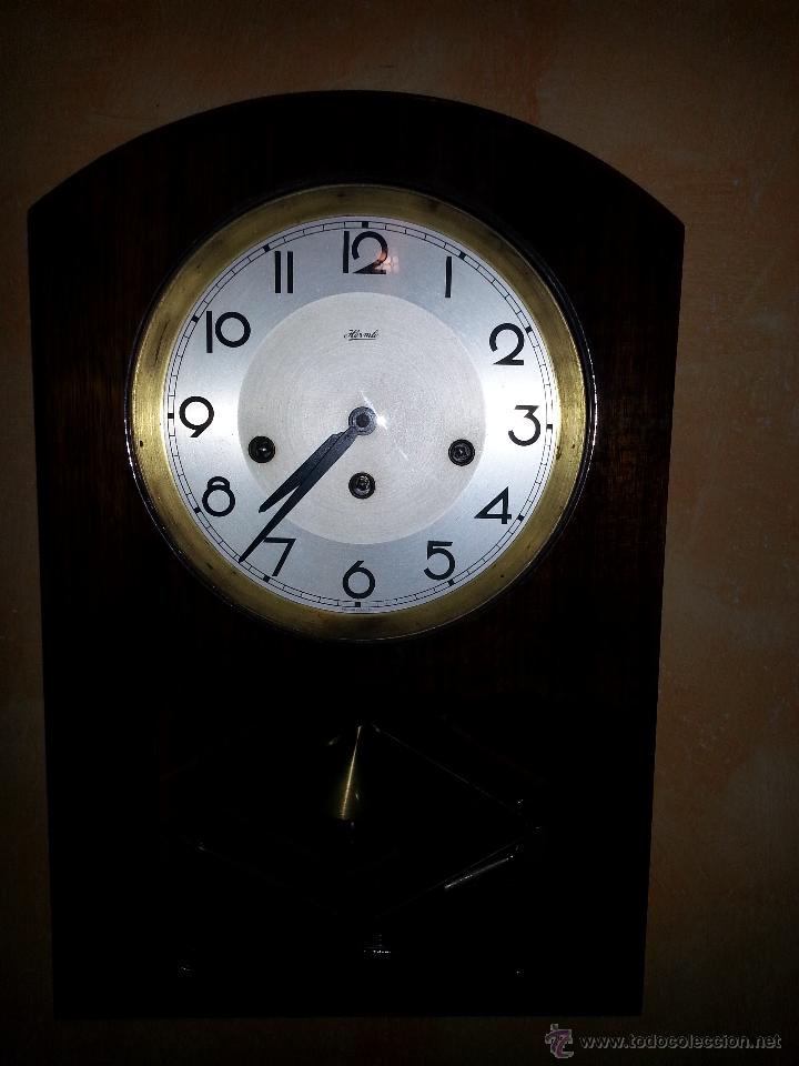 Relojes de pared: RELOJ DE PARED A CUERDA MARCA HERMLE - Foto 2