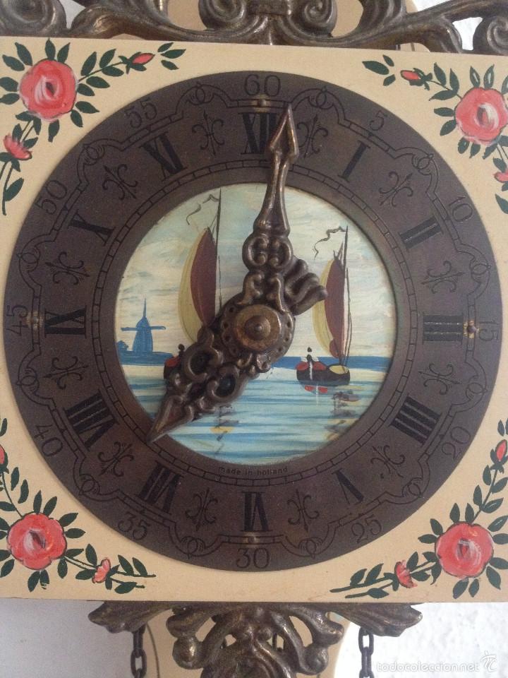 Relojes de pared: RELOJ PARED PINTADO A MANO - Foto 4