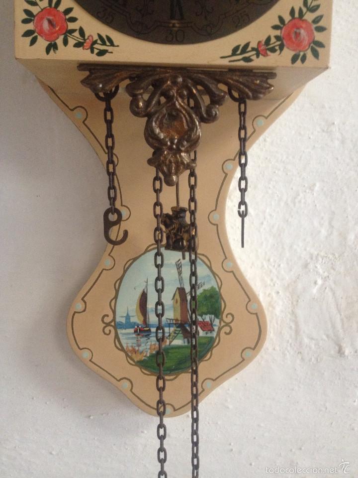 Relojes de pared: RELOJ PARED PINTADO A MANO - Foto 5