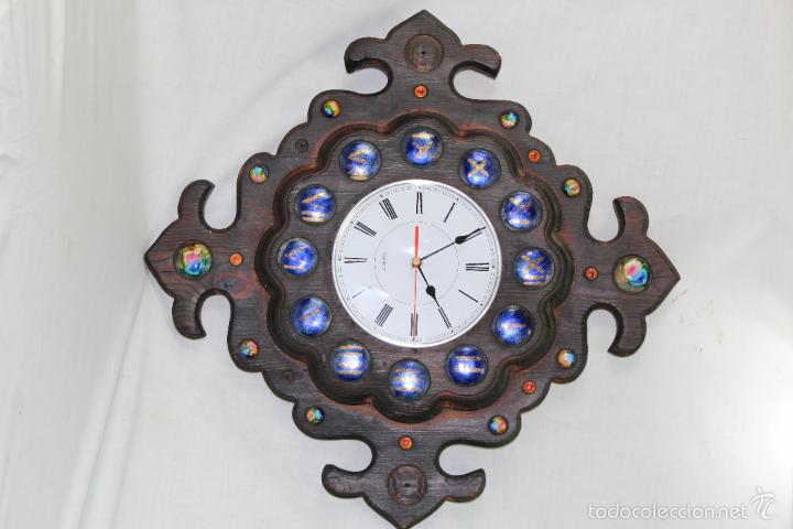 Relojes de pared: reloj de pared quartz en madera - Foto 1
