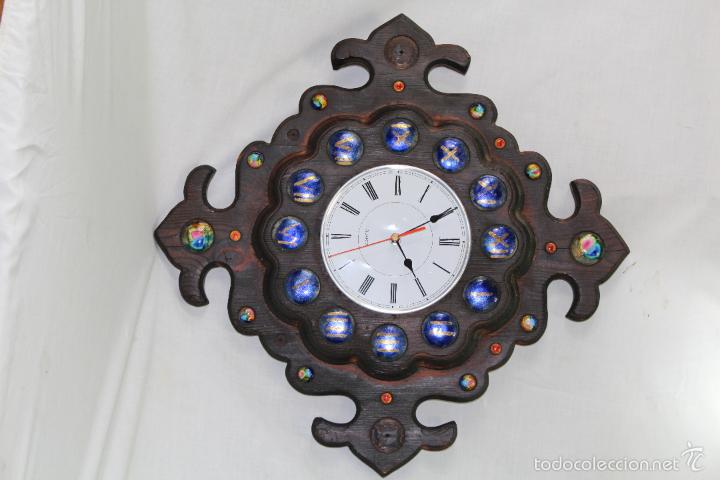 Relojes de pared: reloj de pared quartz en madera - Foto 2
