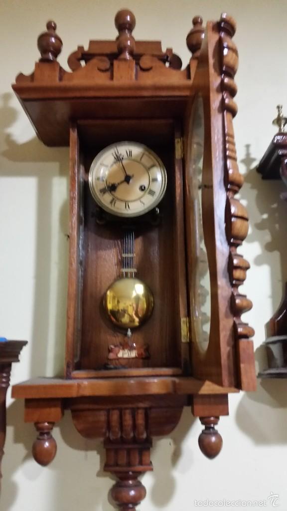 Relojes de pared: Reloj Centenario caja tallada Roble americanp - Foto 2