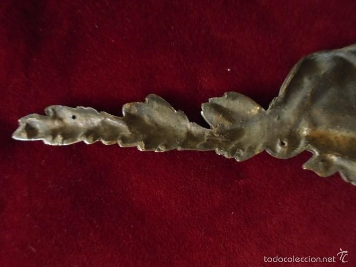 Relojes de pared: Antiguo copete en bronce - Foto 4
