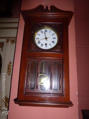 Relojes de pared: RELOJ DE PARED CON CAJA DE MADERA - Foto 1