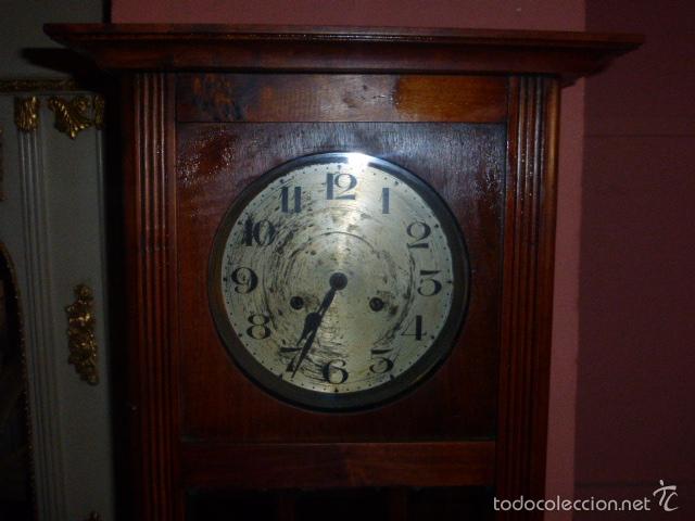 Relojes de pared: ANTIGUO RELOJ DE PARED CON CAJA DE MADERA - Foto 5