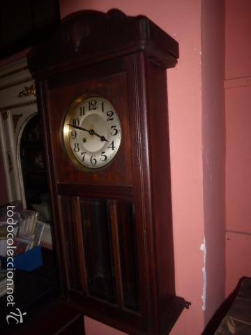 Relojes de pared: RELOJ DE PARED CON CAJA DE MADERA - Foto 3