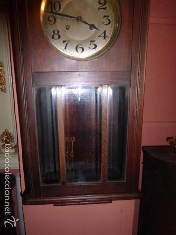 Relojes de pared: RELOJ DE PARED CON CAJA DE MADERA - Foto 4
