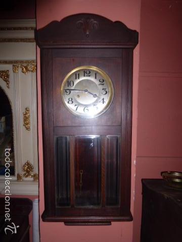 Relojes de pared: RELOJ DE PARED CON CAJA DE MADERA - Foto 6