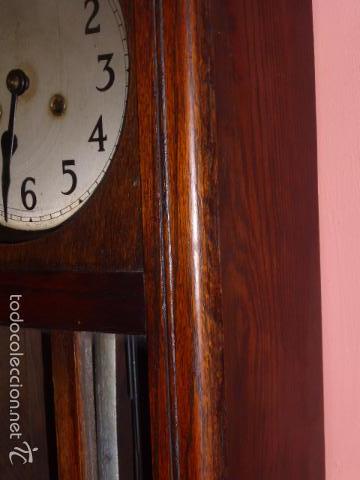 Relojes de pared: RELOJ DE PARED DE MADERA DE ROBLE - Foto 4
