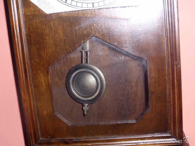 Relojes de pared: RELOJ DE PARED CON CAJA DE MADERA - Foto 4