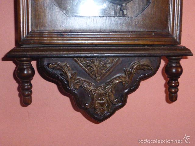 Relojes de pared: RELOJ DE PARED CON CAJA DE MADERA - Foto 5