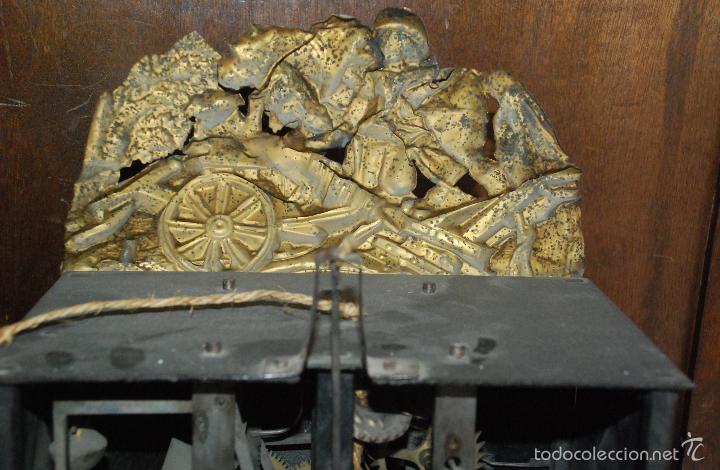 Relojes de pared: ANTIGUO RELOJ DE PARED ESTILO MOREZ - Foto 7