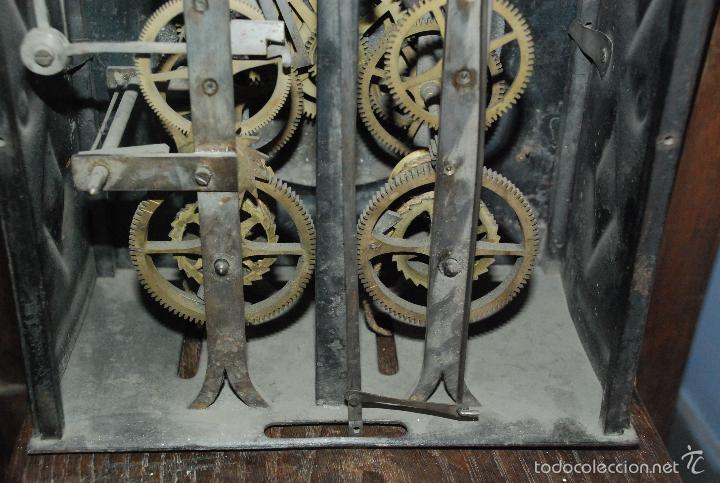 Relojes de pared: ANTIGUO RELOJ DE PARED ESTILO MOREZ - Foto 9