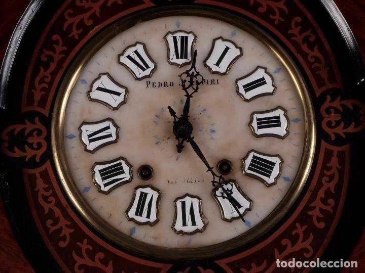 reloj isabelino con incrustaciones de nacar - Compra venta en todocoleccion