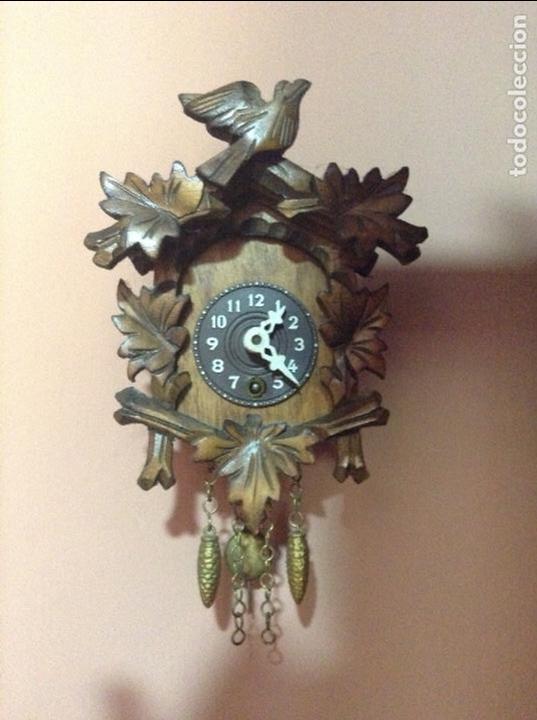 reloj cuco antiguo de pared en madera - Compra venta en todocoleccion