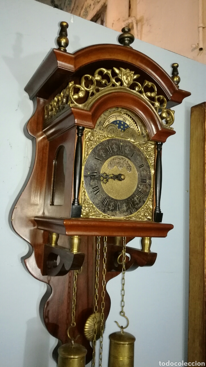 Relojes de pared: Reloj holandés funcionando revisado en buen estado - Foto 2 - 144422956