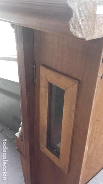 Relojes de pared: Reloj de pared en nogal funcionando sin problemas - Foto 2