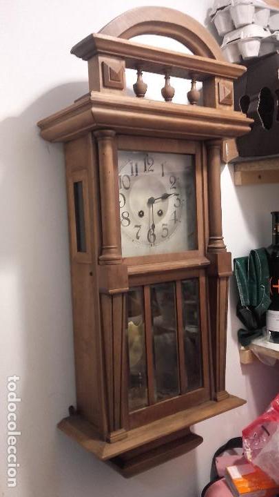 Relojes de pared: Reloj de pared en nogal funcionando sin problemas - Foto 10