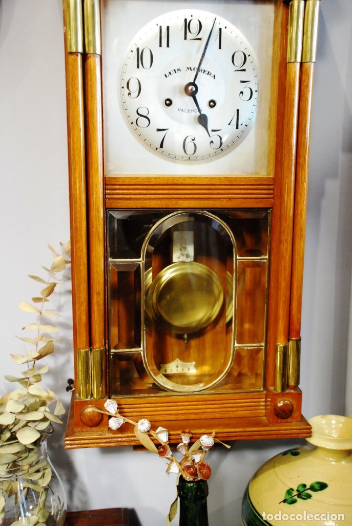 Relojes de pared: MUY BONITO RELOJ ANTIGUO DE PARED - Foto 4
