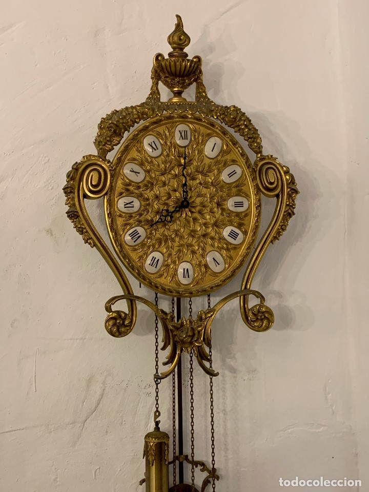Relojes de pared: RELOJ DE PARED SOHER EN BRONCE - Foto 3