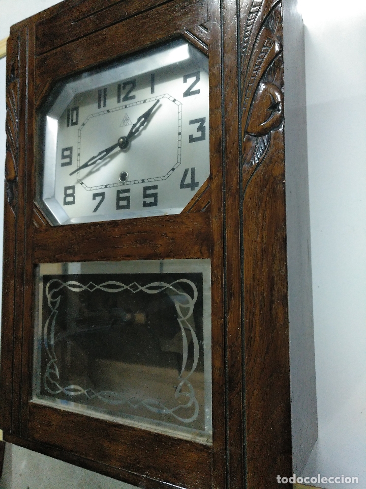 Relojes de pared: Reloj antiguo de pared de madera - Foto 3