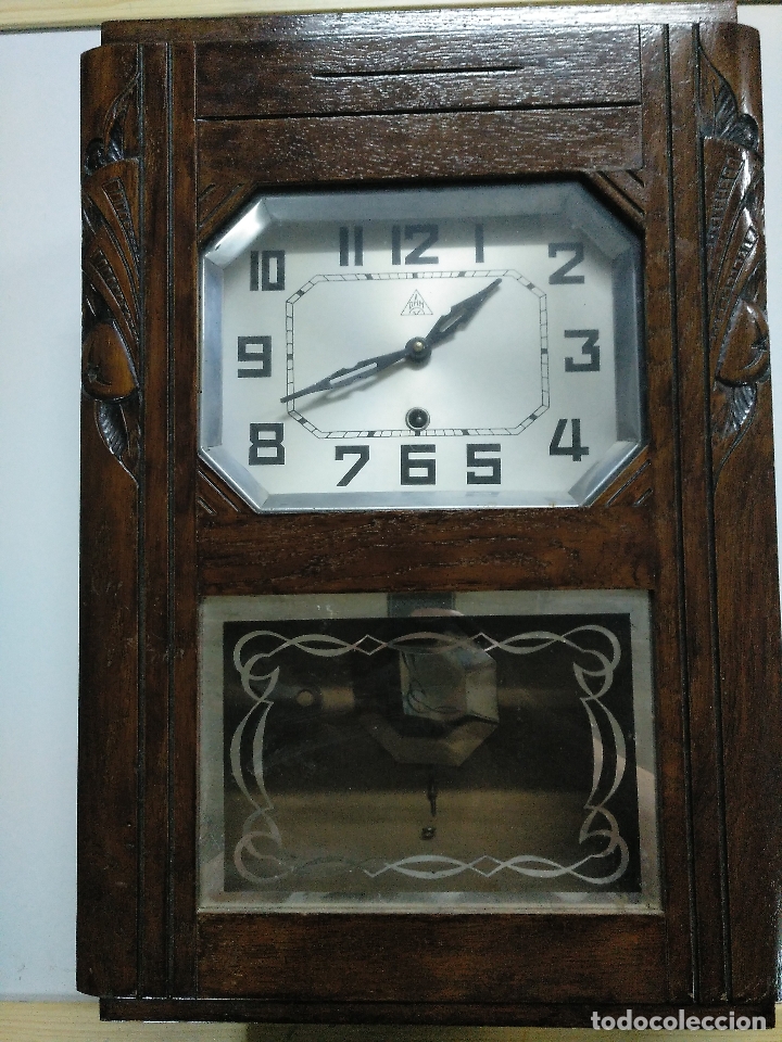 Relojes de pared: Reloj antiguo de pared de madera - Foto 1