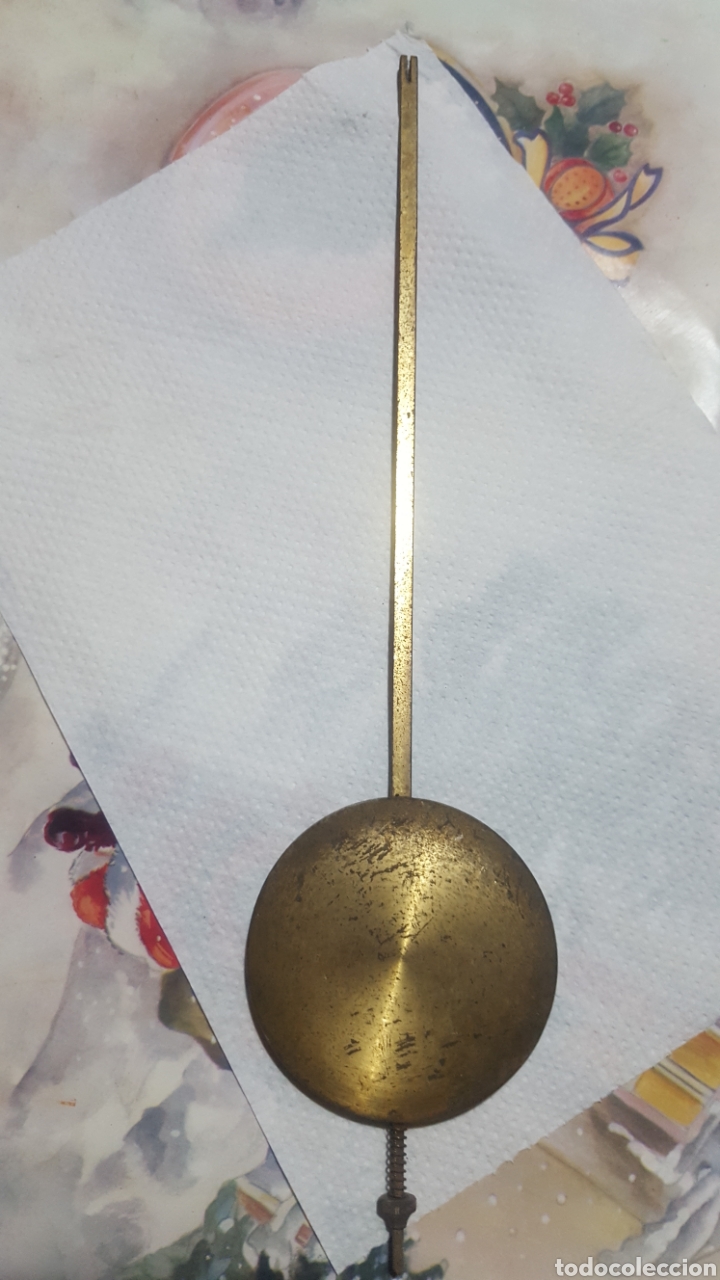 Relojes de pared: P&Eacute;NDULO DE LAT&Oacute;N. 30 CM LARGO Y 7 DE DIAMETRO - Foto 3