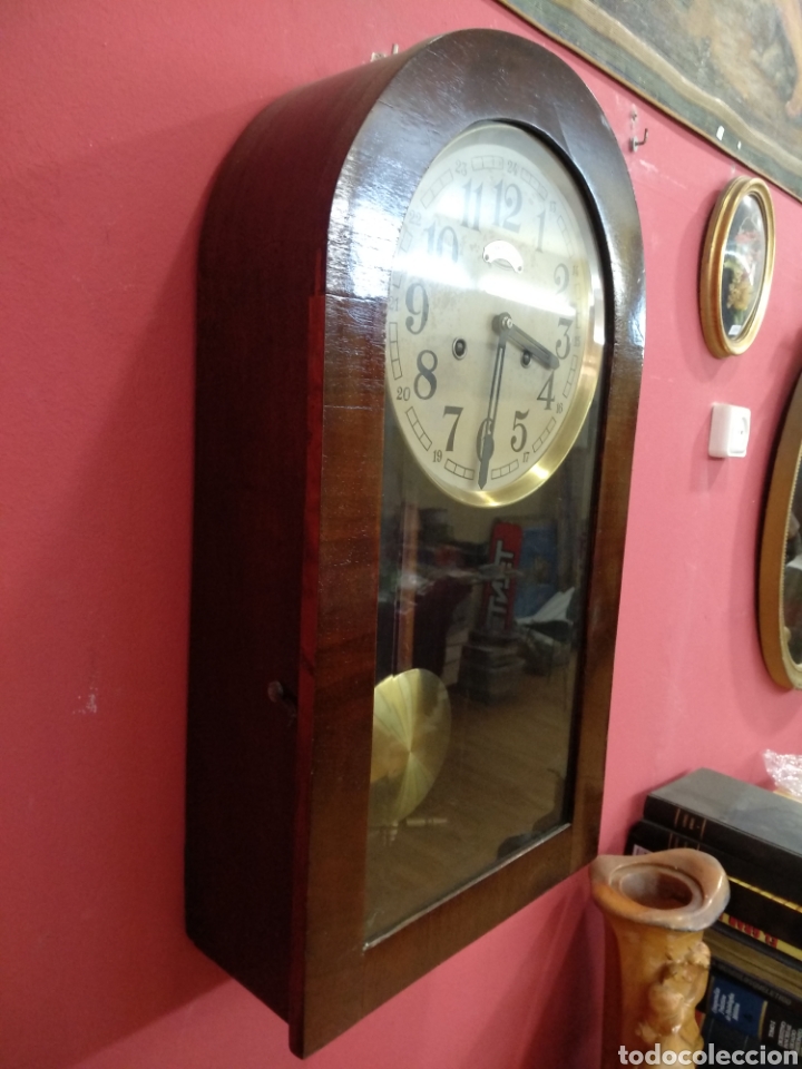 Relojes de pared: Antiguo reloj de pared. Funciona - Foto 5