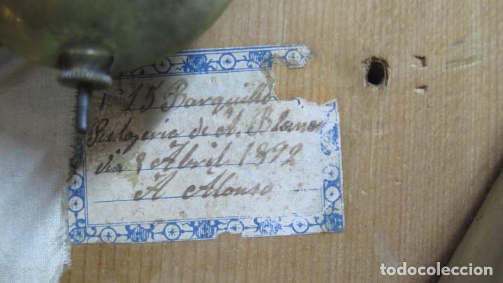 Relojes de pared: ANTIGUO RELOJ DE OJO DE BUEY. 1892. FUNCIONA - Foto 6